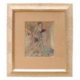 Signed Belgian Art Deco Gouache and Watercolor Painting by Leo Engels 11