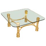 French Iron Cocktail Table with Gilt