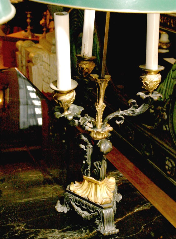 Paire de lampes bouillotte Louis Phillipe Bon état - En vente à Hudson, NY