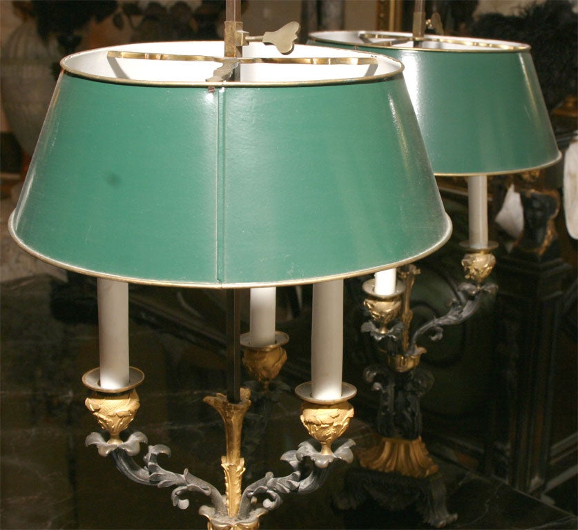 Paire de lampes bouillotte Louis Phillipe en vente 2