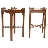 Pair Chippendale Style Side Tables
