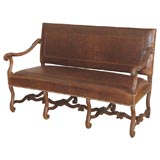 19th C. Carved Walnut Settee