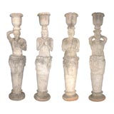 18th Century Set of 4 Stone Carved Sculptures