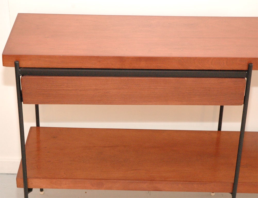 Mid-20th Century Iron & mahogany convertable sideboard/table  Vista Furniture Co.