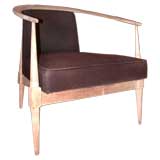 A bleached oak side chair