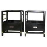 A pair of side tables