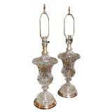 Pair of Baccarat style glass