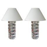 Vintage Karl Springer Lucite Lamps