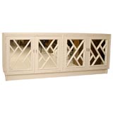 Mirrored Faux Bamboo Console