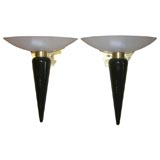 Pair of Glass Wall Sconces