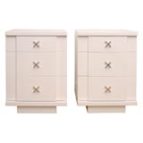Vintage DECORATIVE WHITE LACQUERED CABINETS