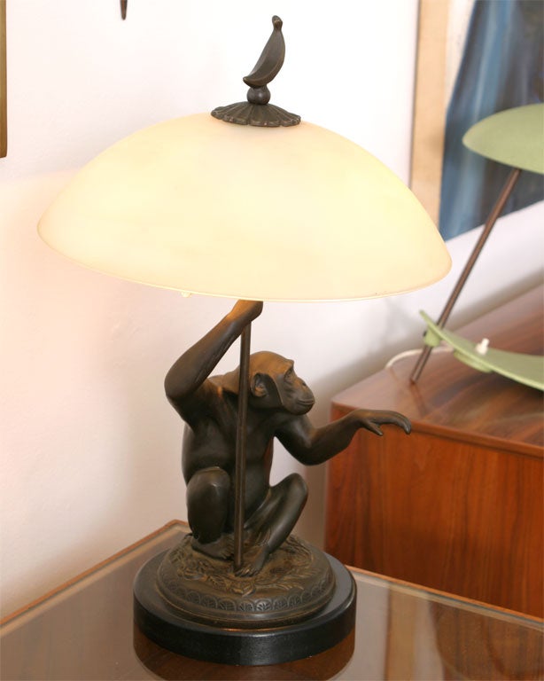 SCULPTURAL MONKEY LAMP BY LEVERRIER? 6
