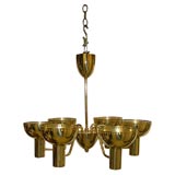 #3811 Six Arm Brass Chandelier (3 available)