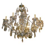 Antique French silver plated chandelier