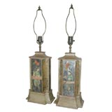 Decoupage Chinoiserie Lamps