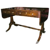 Antique Regency Mahogany Crossbanded Sofa Table, ca 1805