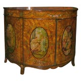 Satinwood Demi Lune Commode, 19th century