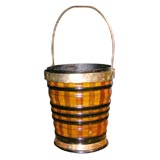 Antique Brass Bound Peat Buckets, 19th century