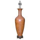 Single large scale ceramic urn form floor lamp