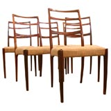 Set of Six Danish Rosewood Dining Chairs