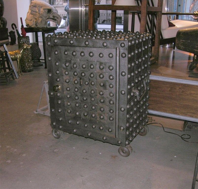 A beautifully restored, turn of the century hobnail safe. A highly sought after, spectacular example