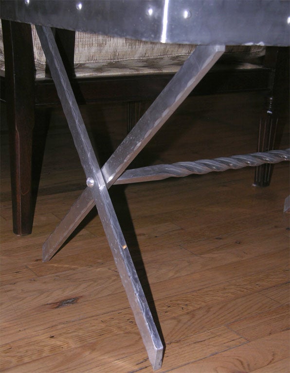 Unique Aluminum Tray Table by Wendell August Forge In Good Condition In New York, NY