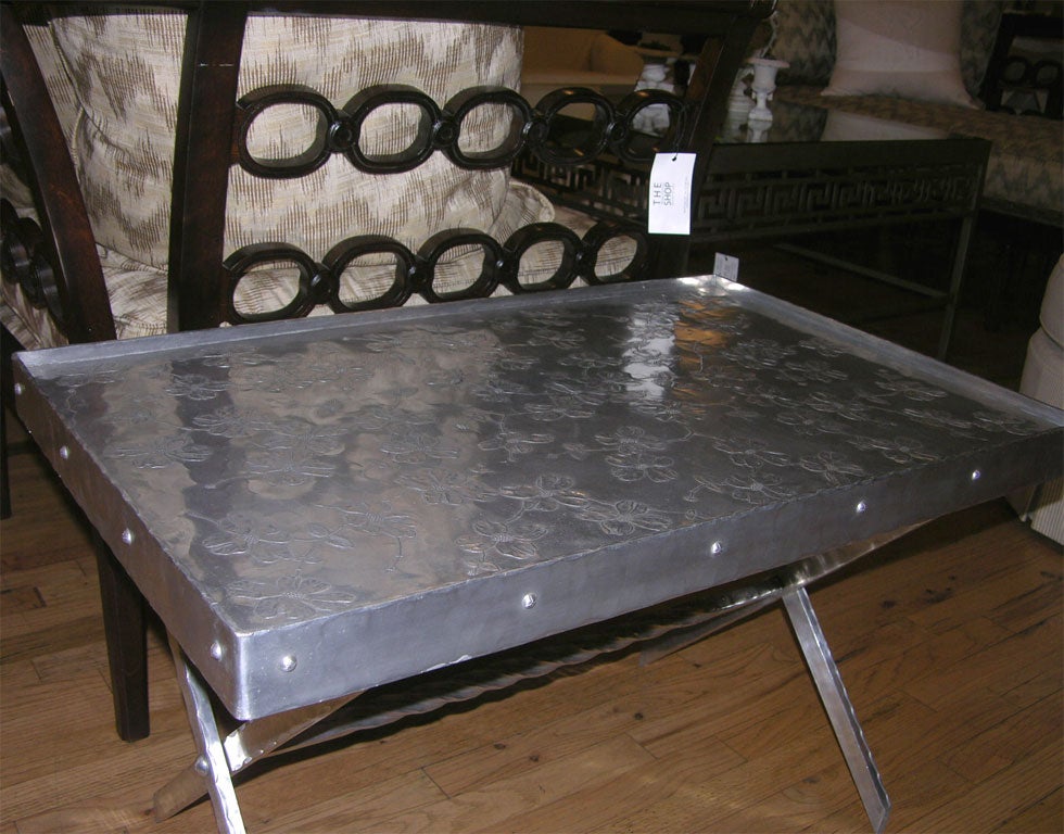 Unique Aluminum Tray Table by Wendell August Forge 2