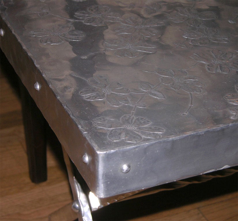 Unique Aluminum Tray Table by Wendell August Forge 3