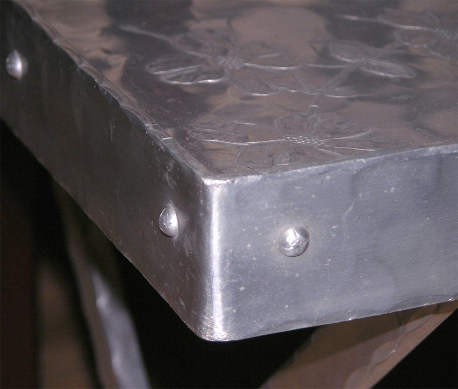 Unique Aluminum Tray Table by Wendell August Forge 4