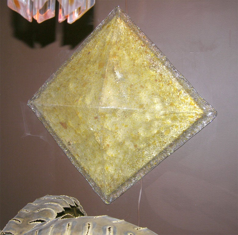 Single Gold Glass Barovier E Toso Light Fixture 2