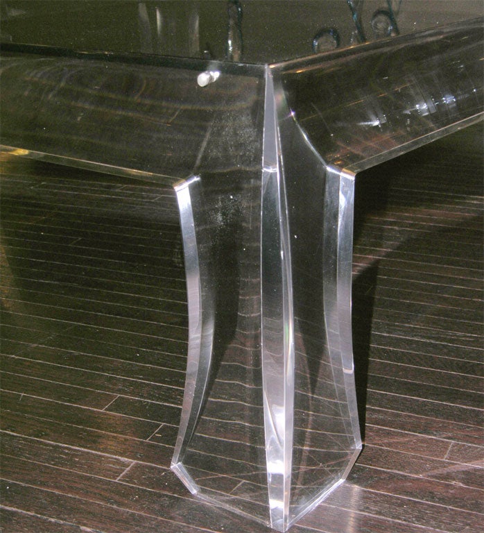 American Ming Lucite Cocktail Table For Sale