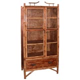 Antique Bamboo Glazed Armoire