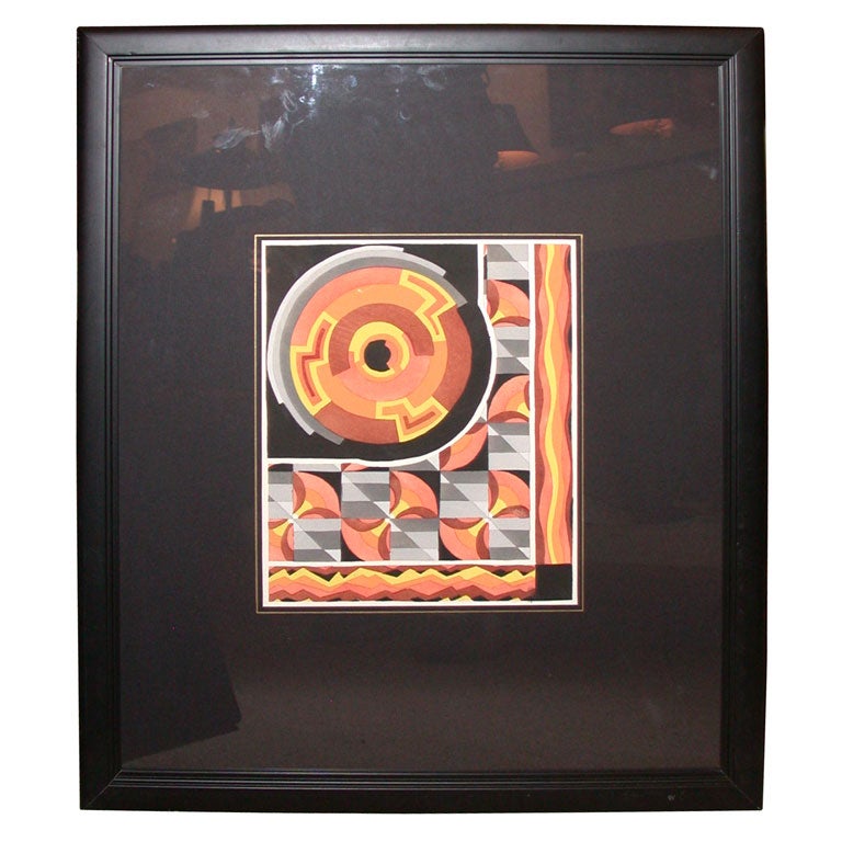 Vintage Geometric Silk Screen Prints For Sale at 1stDibs