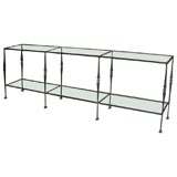 Long Steel and Glass Console