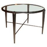 Chrome Glass Top Table