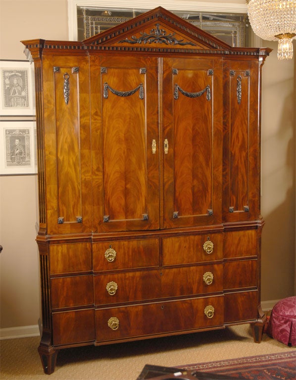 18th C. Dutch Empire Cabinet