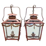 Pair of 18th c French Tole Lanterns