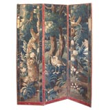 Antique Verdure tapestry as folding screen