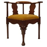 Mahogany Corner Chair in Queen Anne Style, c. 1790
