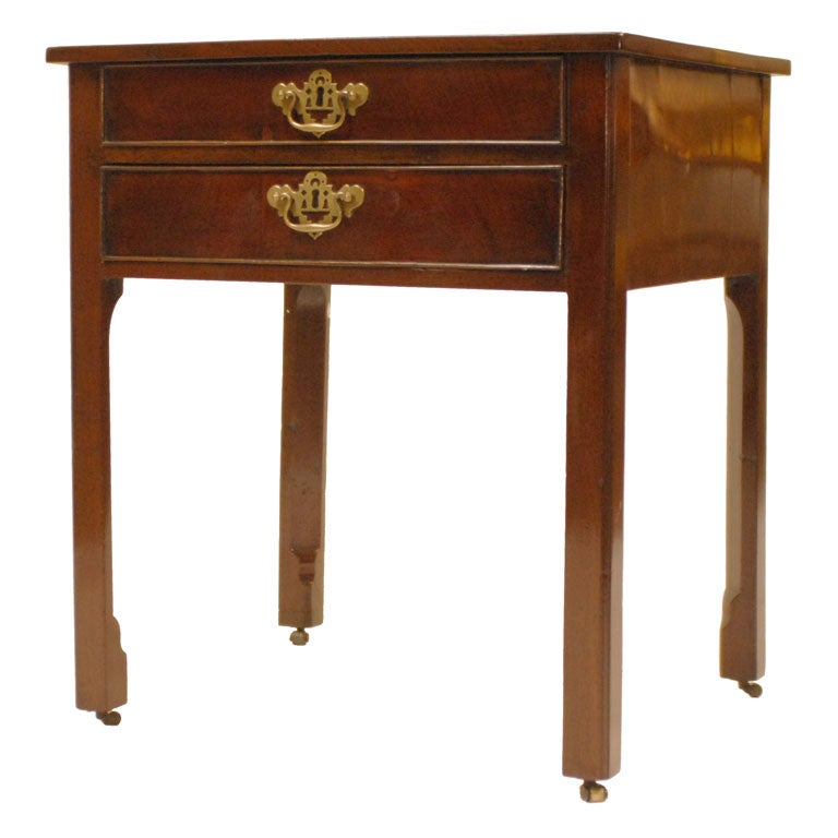 Mahogany TwoDrawer Side Table, c. 1770 at 1stDibs
