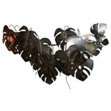 Signed Metal Leaf Wall Sculpture by Jere'