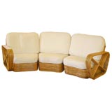Curved Frankl Style Rattan Sofa