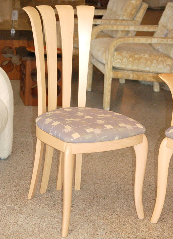 Italian Set of Six A. Sibau Dining Chairs