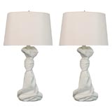 Pair of Plaster Lamps in Style of John Dickinson