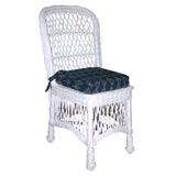 Set of 8 Small Wicker Chairs