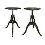 Vintage Pair of Manhole Cover Side Tables