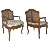 Pair of Louis XV style  Armchairs by Jansen