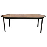 Edward Wormley for Dunbar Round extension oak Dining Table