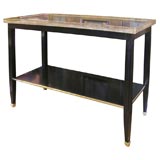 Black Lacquer Console with Ormolu Gallery