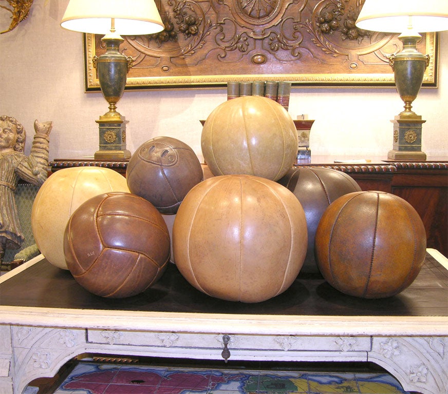 Collection of Eight Vintage Medicine Balls